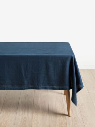 Nimes Navy Linen Tablecloth