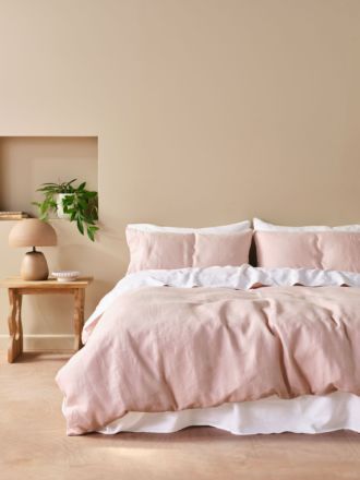 Nimes Rose Linen Quilt Cover Set