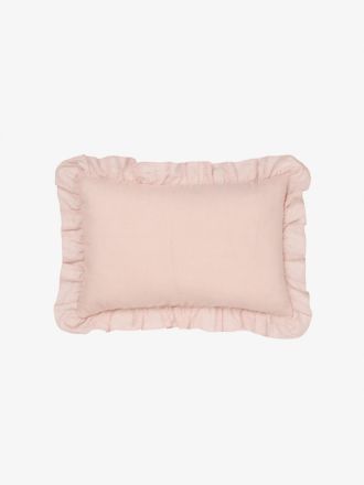 Nimes Rose Linen Ruffle Cushion 40x60cm