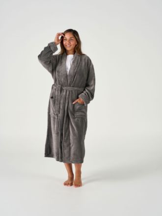 Plush Charcoal Robe