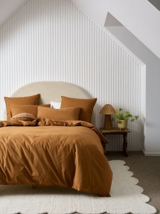 Terra Organic Cotton Cinnamon Quilt Cover Set
