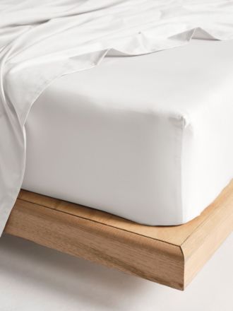 Vienna 300TC Cotton Percale Fitted Sheet 40cm