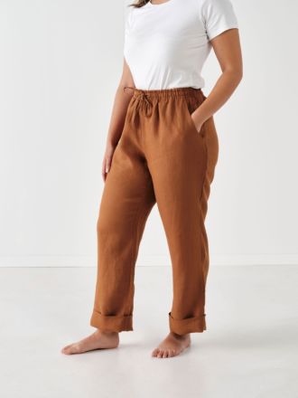 Nimes Cinnamon Linen Pants