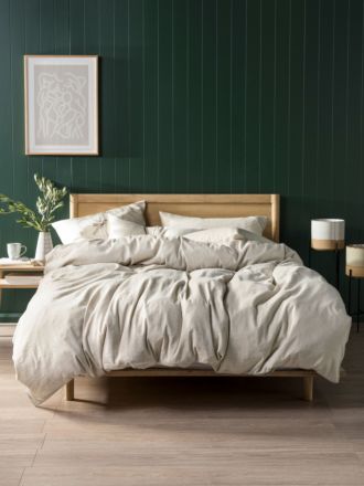 Nimes Natural Linen Quilt Cover Set