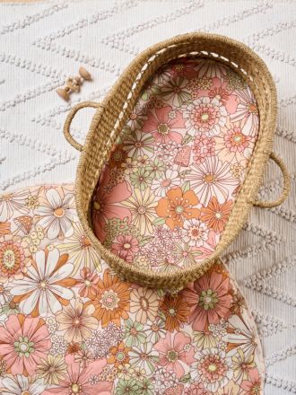 Flower Power 2-Piece Bassinet Fitted Sheet Set