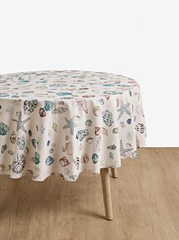 Beach Treasures Round Tablecloth