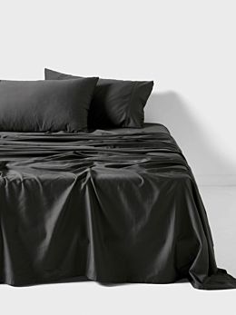 Nara Charcoal Bamboo Cotton 400TC Sheet Set