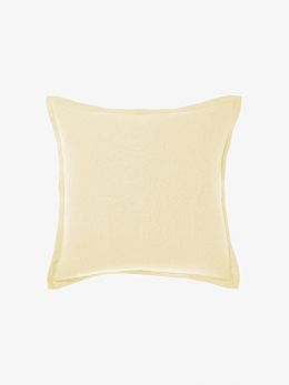 Nimes Lemon Linen Tailored Cushion 48x48cm