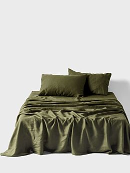Pure Linen Moss Sheet Set