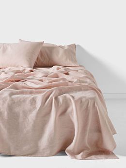Pure Linen Rose Sheet Set