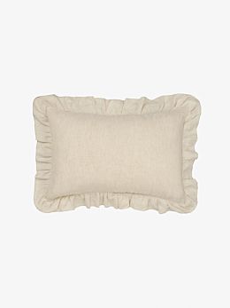 Nimes Natural Linen Ruffle Cushion 40x60cm