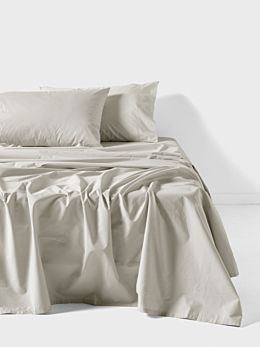 Winton 300TC Grey Cotton Percale Sheet Set