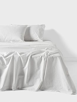 Winton 300TC White Cotton Percale Sheet Set
