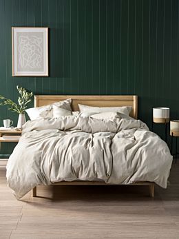 Nimes Natural Linen Quilt Cover Set