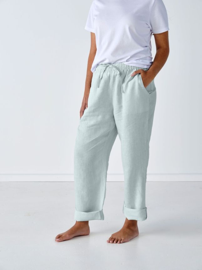 Pure linen top pants