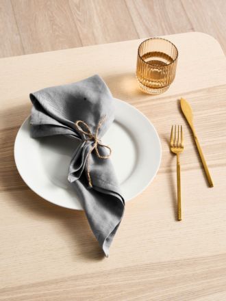 Nimes Ash Linen 4-Piece Napkin Set