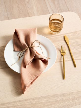 Nimes Clay Linen 4-Piece Napkin Set