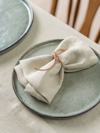 Nimes Natural Linen 4-Piece Napkin Set