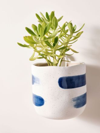 Paterna Blue Stripe Planter Pot 15cm