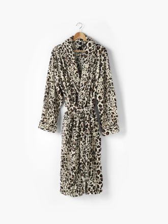 Plush Leopard Robe