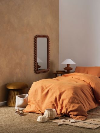 Nimes Terracotta Linen Kids Quilt Cover Set