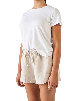 Nimes Natural Linen Shorts