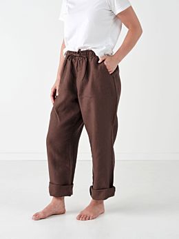 Nimes Espresso Linen Pants