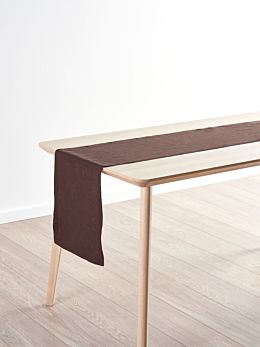 Nimes Espresso Linen Table Runner